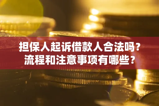 济南担保人起诉借款人合法吗？流程和注意事项有哪些？