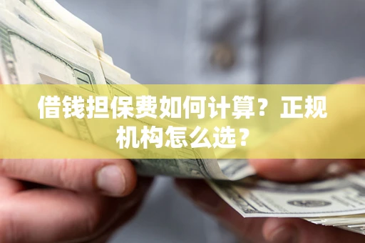 济南借钱担保费如何计算？正规机构怎么选？