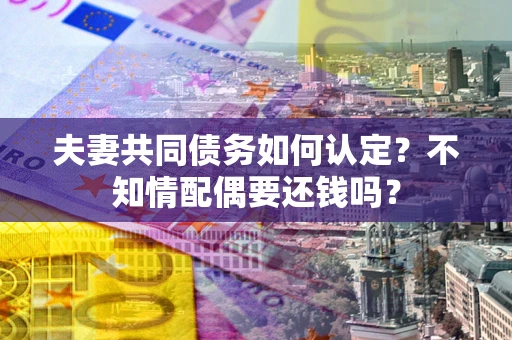 济南夫妻共同债务如何认定？不知情配偶要还钱吗？